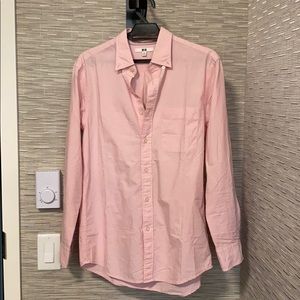 Uniqlo Light Pink, Slim Fit, Cotton Button Up